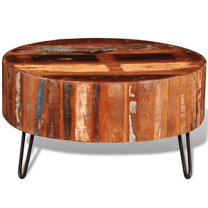 vidaXL Coffee Table Reclaimed Solid Wood Round