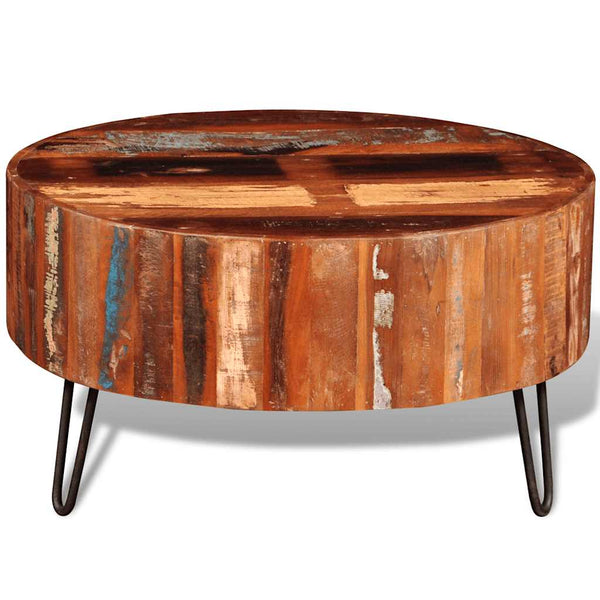 vidaXL Coffee Table Reclaimed Solid Wood Round