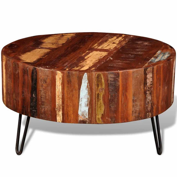 vidaXL Coffee Table Reclaimed Solid Wood Round