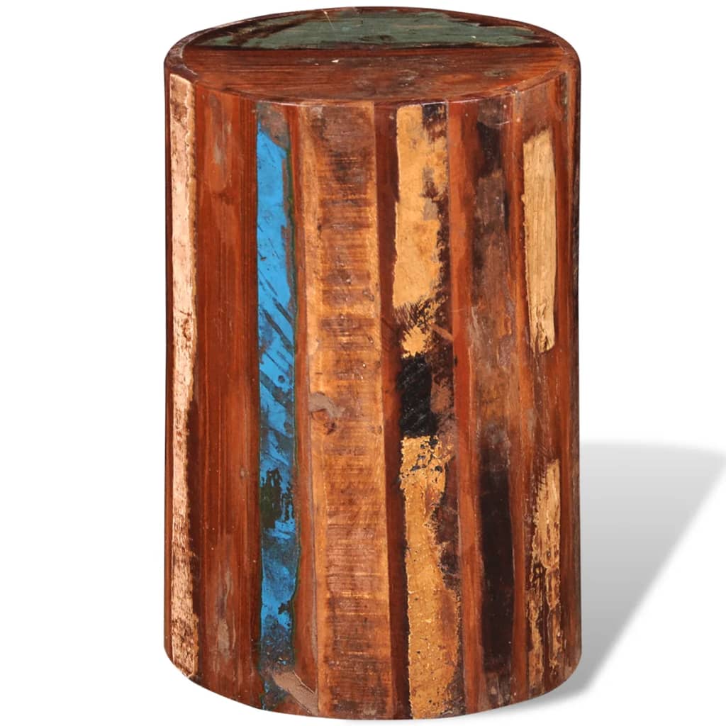 vidaXL Solid Reclaimed Wood Stool