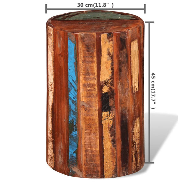 vidaXL Solid Reclaimed Wood Stool