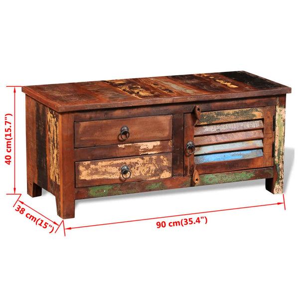 vidaXL TV Cabinet Solid Reclaimed Wood