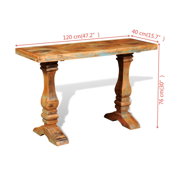 vidaXL Console Table Solid Reclaimed Wood