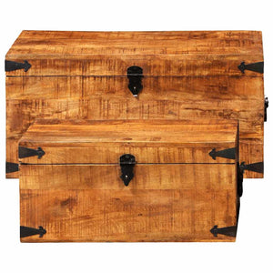 vidaXL 2-Piece Chest Set Rough Mango Wood
