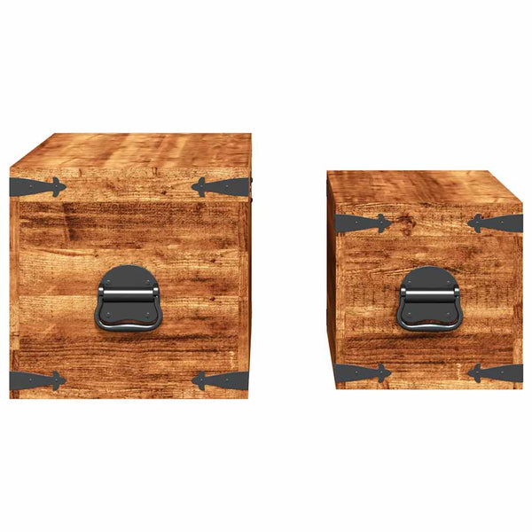 vidaXL 2-Piece Chest Set Rough Mango Wood