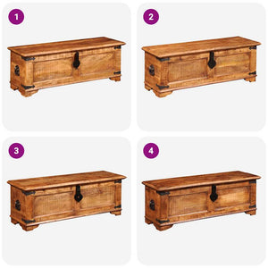 vidaXL Chest Rough Mango Wood