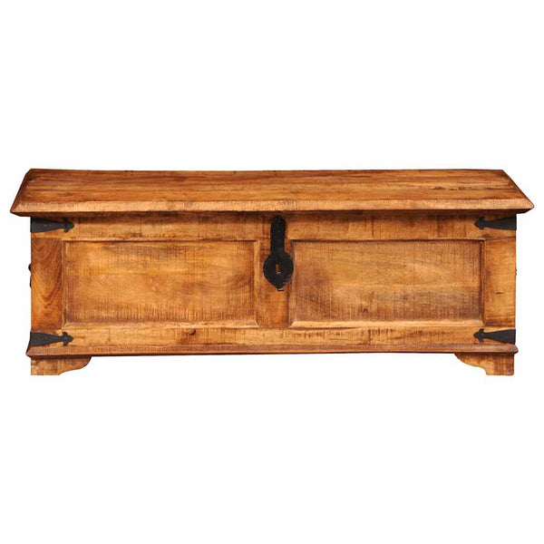 vidaXL Chest Rough Mango Wood