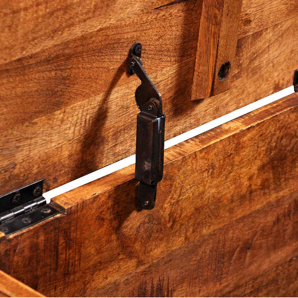 vidaXL Chest Rough Mango Wood