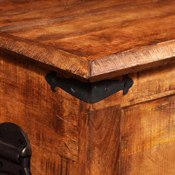 vidaXL Chest Rough Mango Wood