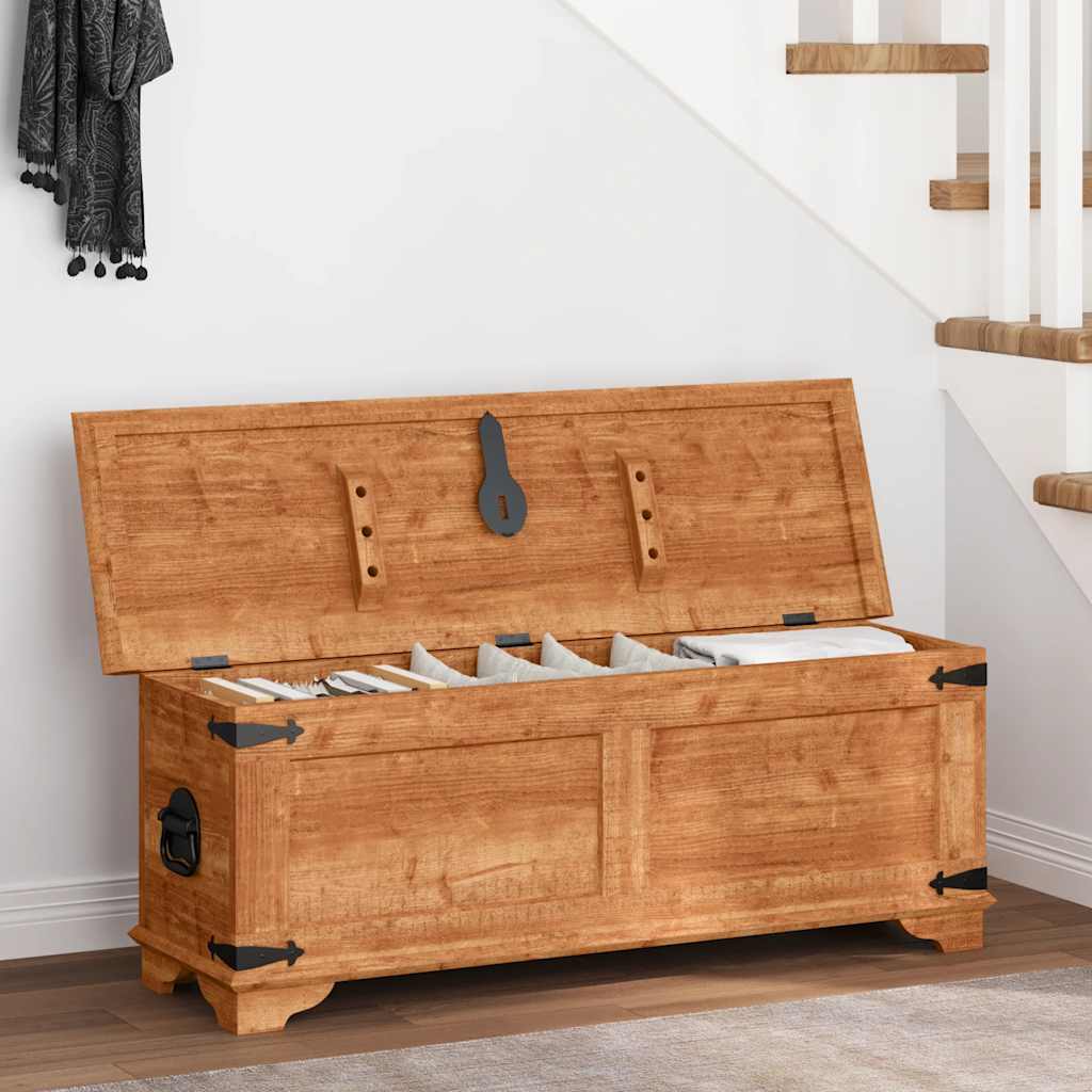vidaXL Chest Rough Mango Wood