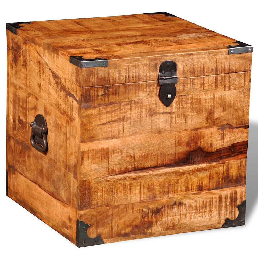 vidaXL Cube Trunk Rough Mango Wood