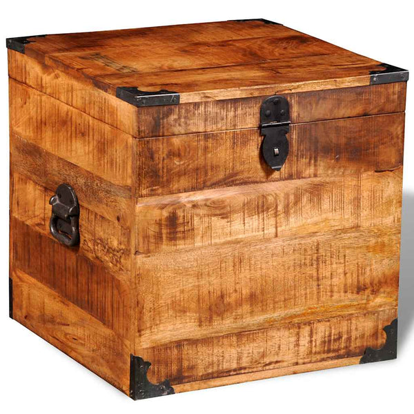 vidaXL Cube Trunk Rough Mango Wood