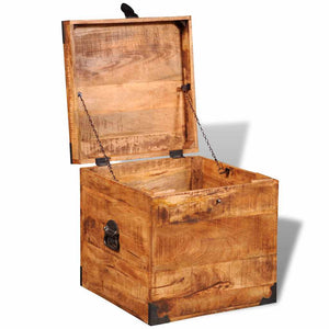 vidaXL Cube Trunk Rough Mango Wood
