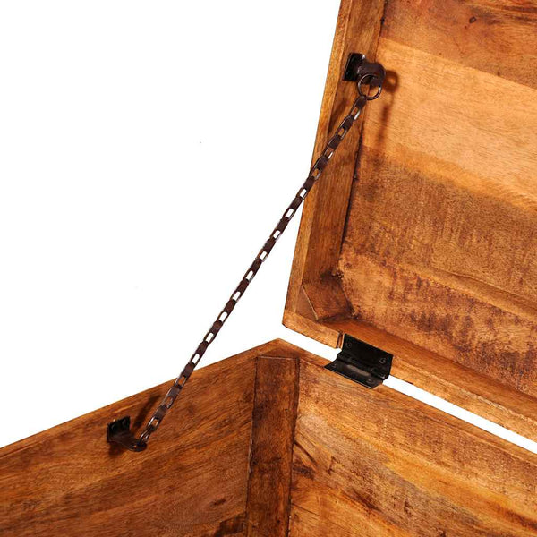 vidaXL Cube Trunk Rough Mango Wood
