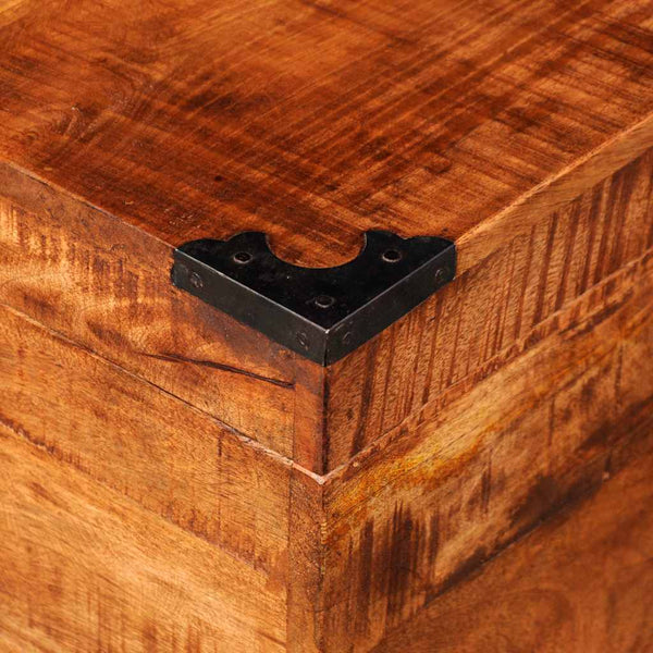 vidaXL Cube Trunk Rough Mango Wood