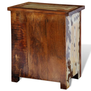 vidaXL Bedside Cabinet with 2 Drawers Reclaimed Solid Wood