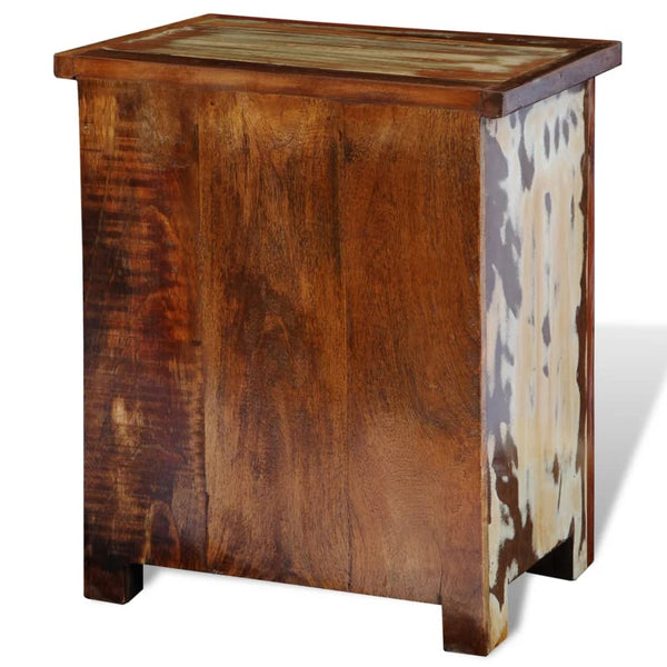 vidaXL Bedside Cabinet with 2 Drawers Reclaimed Solid Wood