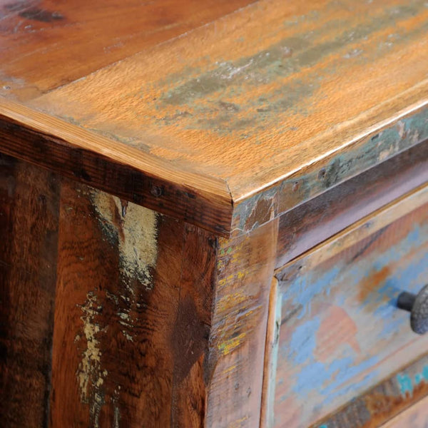 vidaXL Bedside Cabinet with 2 Drawers Reclaimed Solid Wood