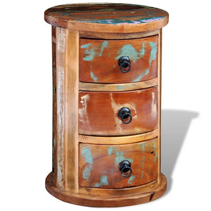 vidaXL Side Cabinet with 3 Drawers Solid Reclaimed Wood