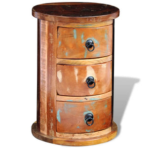 vidaXL Side Cabinet with 3 Drawers Solid Reclaimed Wood