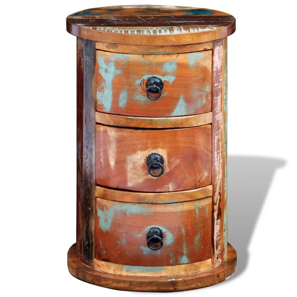 vidaXL Side Cabinet with 3 Drawers Solid Reclaimed Wood