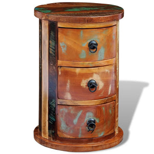 vidaXL Side Cabinet with 3 Drawers Solid Reclaimed Wood
