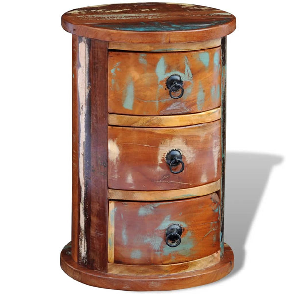 vidaXL Side Cabinet with 3 Drawers Solid Reclaimed Wood