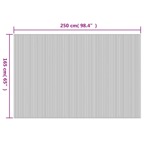 vidaXL Bamboo Room Divider White Width 250 cm Height 165 cm