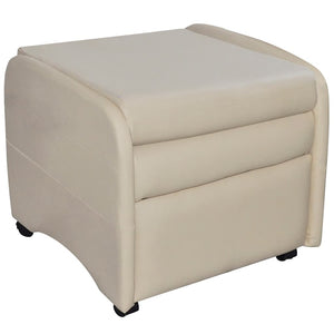 vidaXL Folding Armchair Cream Faux Leather