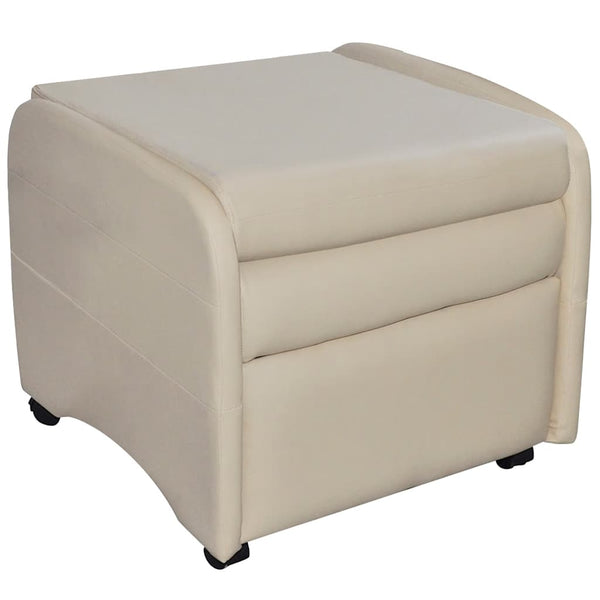 vidaXL Folding Armchair Cream Faux Leather