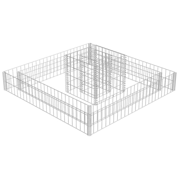 vidaXL Galvanized Wire Gabion Planter