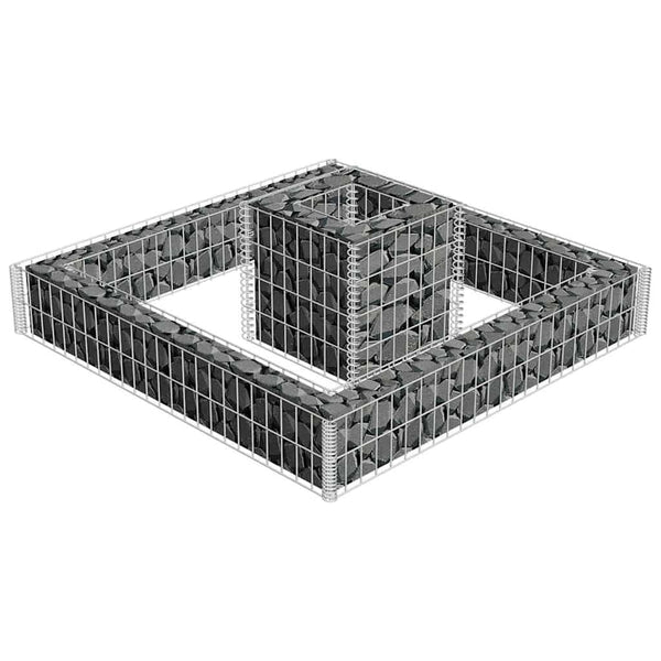 vidaXL Galvanized Wire Gabion Planter