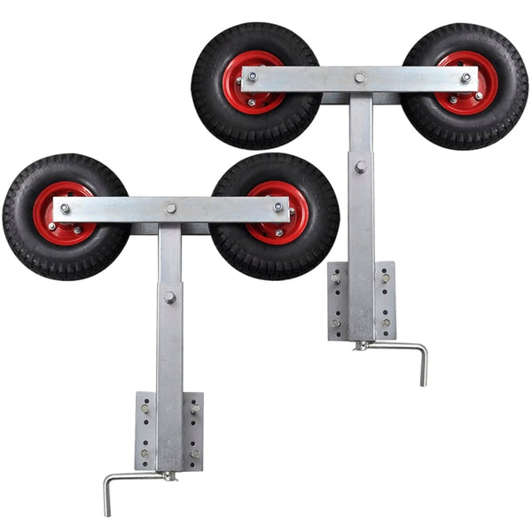 vidaXL Boat Trailer Support Double Wheels 2 pcs 59-84 cm