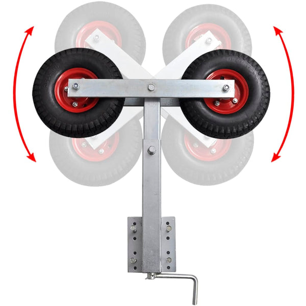 vidaXL Boat Trailer Support Double Wheels 2 pcs 59-84 cm