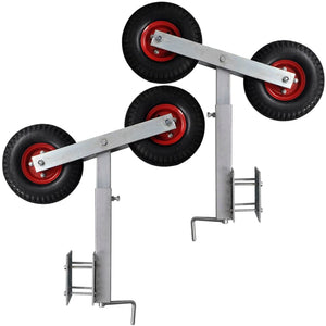 vidaXL Boat Trailer Support Double Wheels 2 pcs 59-84 cm