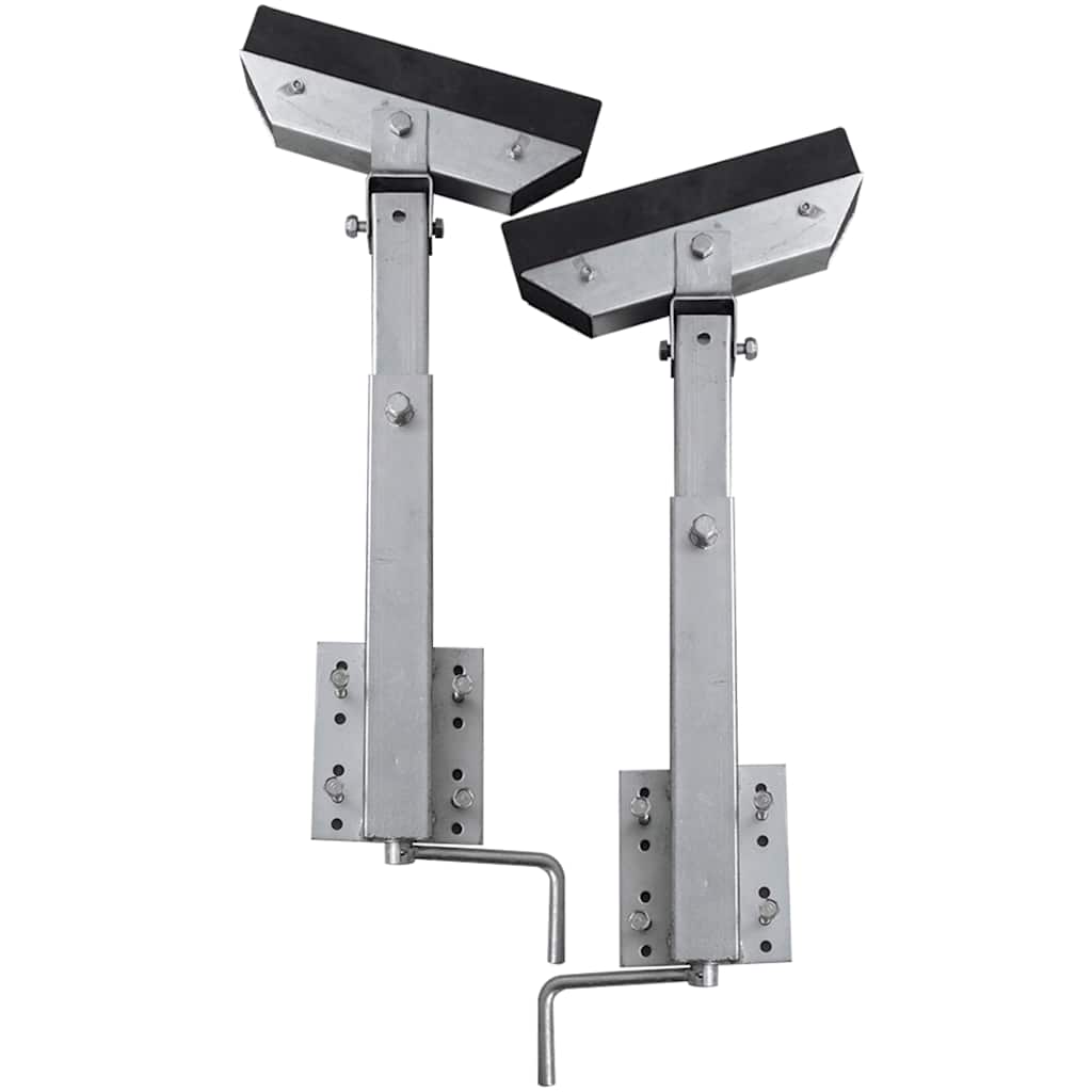 vidaXL Boat Trailer Supports Solid Rubber 2-Piece Set 63 - 88 cm