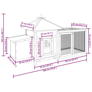 vidaXL Outdoor Chicken Coop