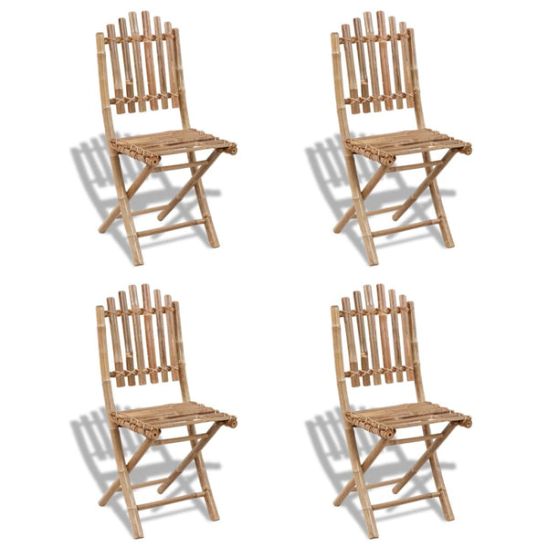 vidaXL Garden Chairs Bamboo 4 pcs.