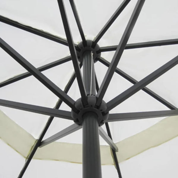 vidaXL Aluminum Parasol Portable Parasol Base White