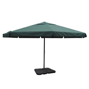 vidaXL Aluminium Parasol Portable Parasol Stand Green