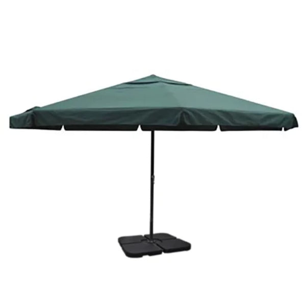 vidaXL Aluminium Parasol Portable Parasol Stand Green
