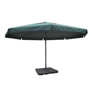 vidaXL Aluminium Parasol Portable Parasol Stand Green