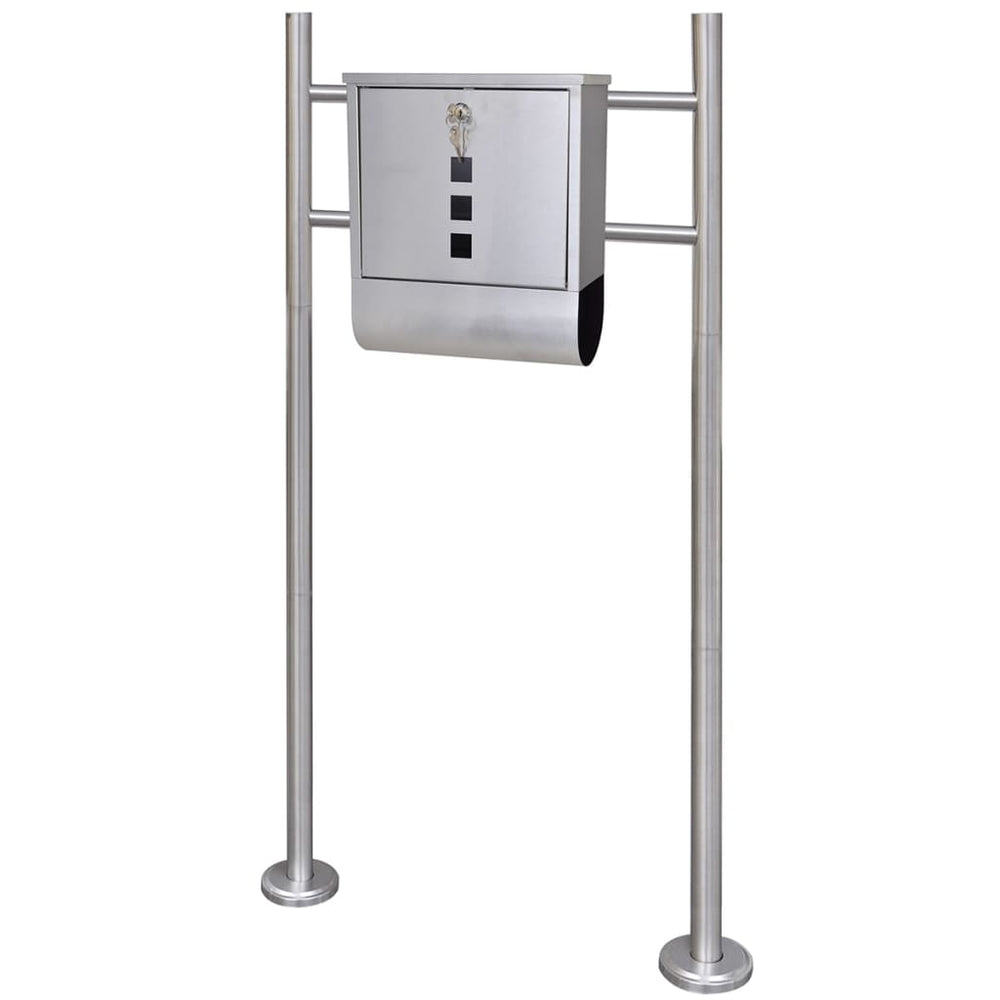 Stainless steel mailbox with stand