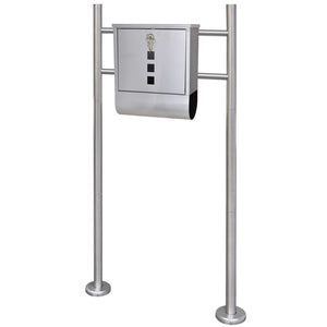 Stainless steel mailbox with stand