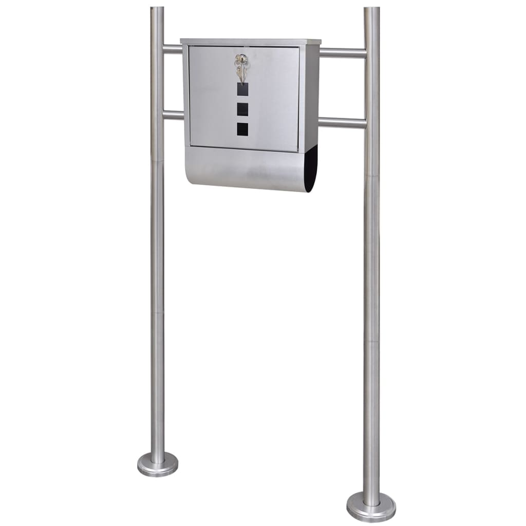 Stainless steel mailbox with stand