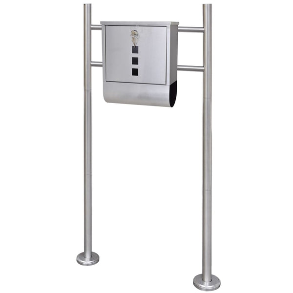 Stainless steel mailbox with stand
