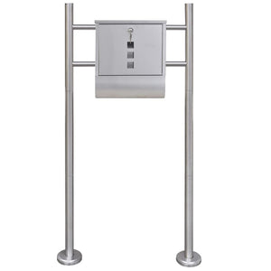 Stainless steel mailbox with stand