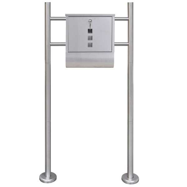 Stainless steel mailbox with stand