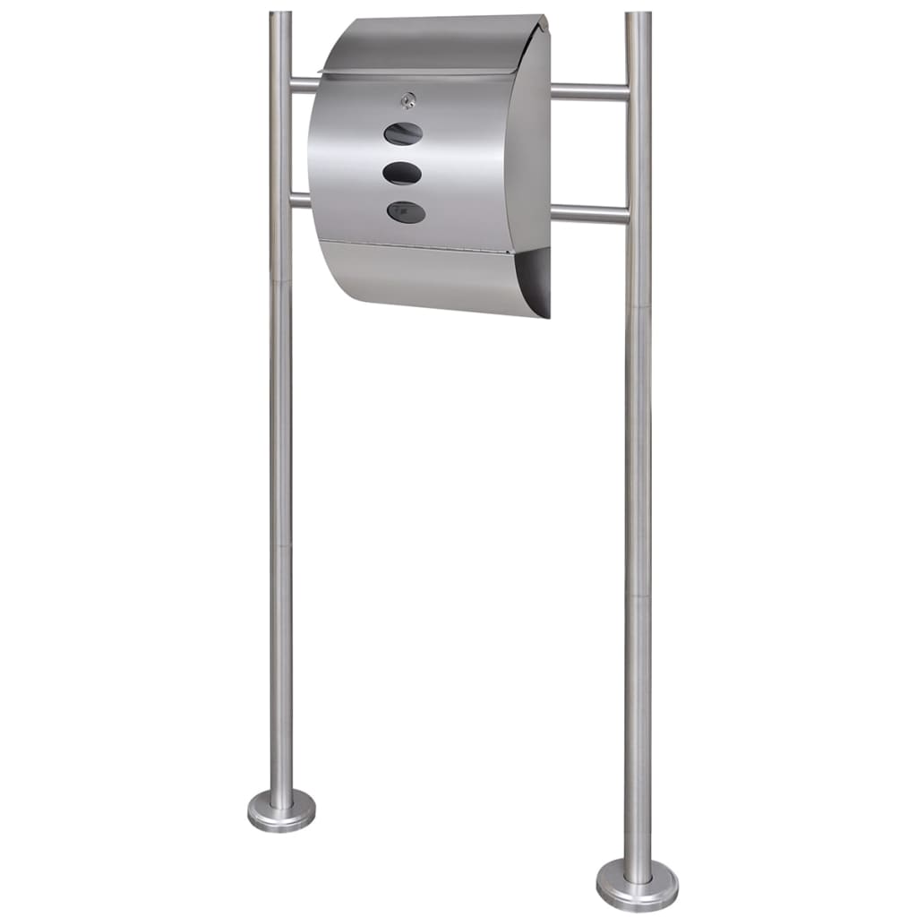 Stainless steel mailbox with stand