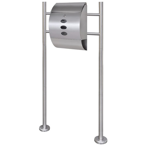 Stainless steel mailbox with stand